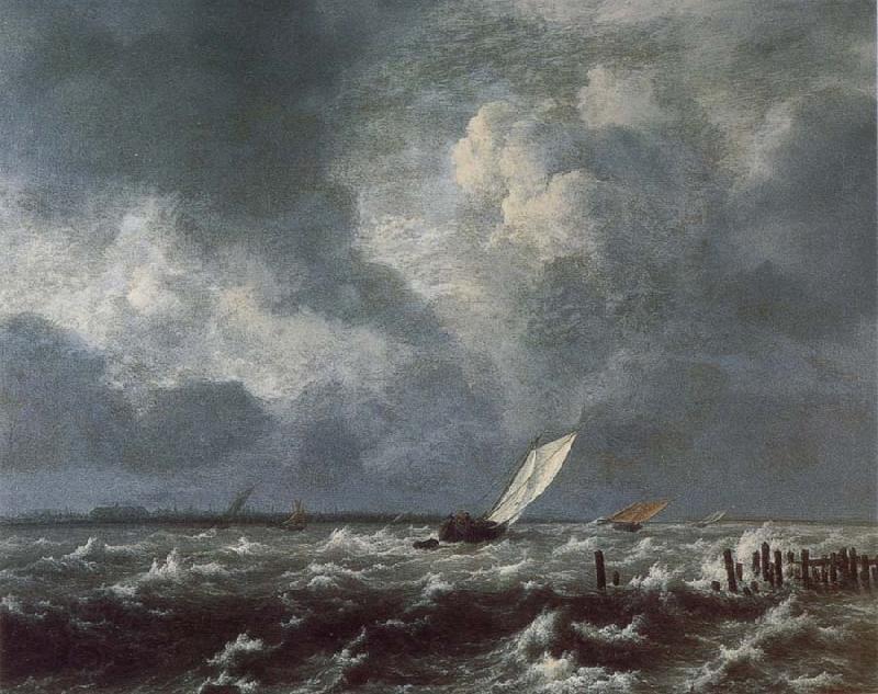 Jacob van Ruisdael View of Het Lj on a Stormy Day China oil painting art